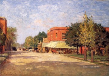 Theodore Clement Steele Painting - Street Scene Theodore Clement Steele